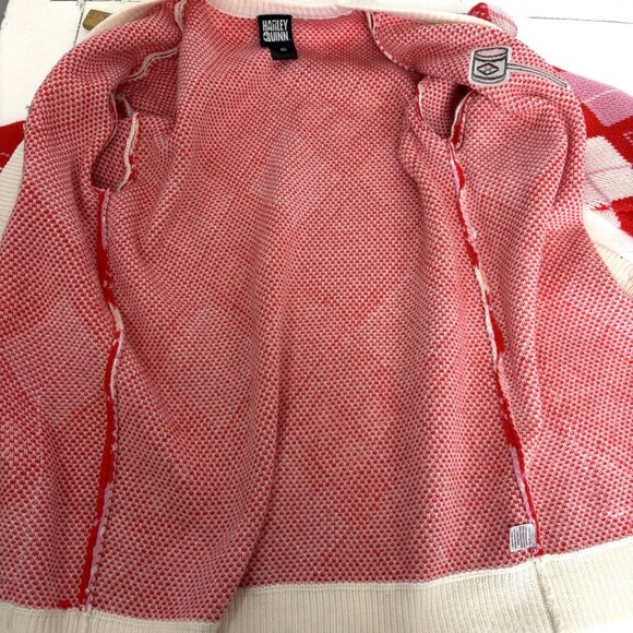 Harley Quinn Argyle Sweater DC Comics Harlequin Batman Joker Size Medium - Picture 7 of 13